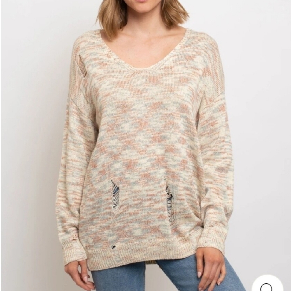 Chloe Distressed Knit Sweater